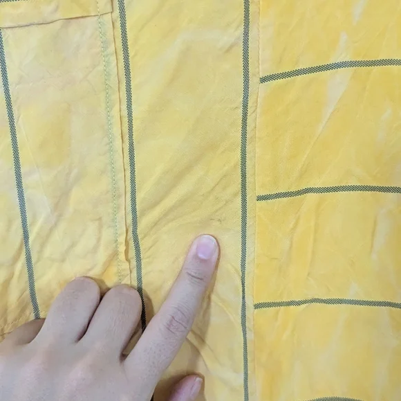 3.1 Phillip Lim Striped Tunic Dress Shirt Pleated Tiered Long Sleeve Yellow 4 - Picture 4 of 15